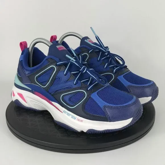 Skechers Energy Racer Blue Athletic Running Shoes 149371 Women's Size 9 - Picture 3 of 12